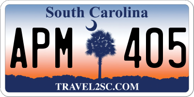 SC license plate APM405