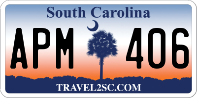 SC license plate APM406