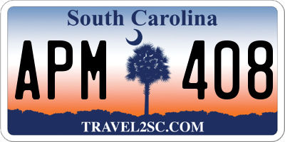 SC license plate APM408