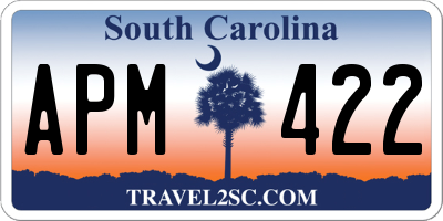 SC license plate APM422