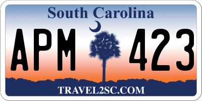 SC license plate APM423