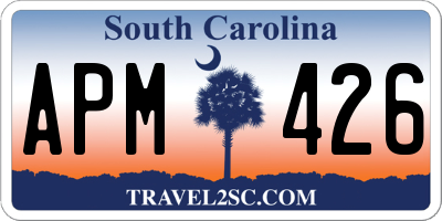 SC license plate APM426