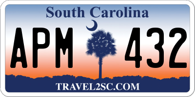 SC license plate APM432