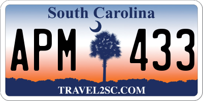 SC license plate APM433