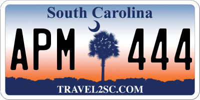 SC license plate APM444