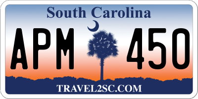 SC license plate APM450