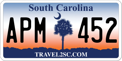 SC license plate APM452