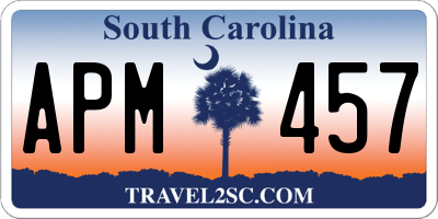 SC license plate APM457