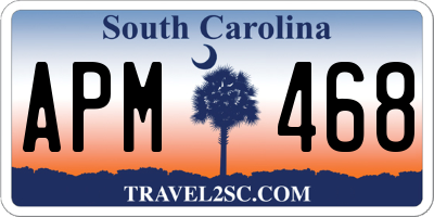 SC license plate APM468