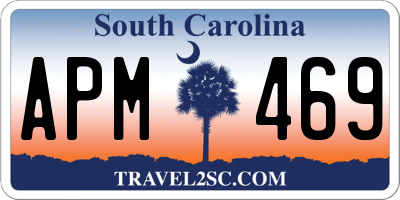 SC license plate APM469