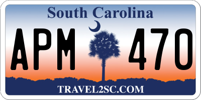 SC license plate APM470