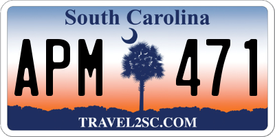 SC license plate APM471