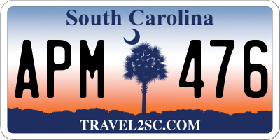 SC license plate APM476