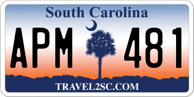 SC license plate APM481