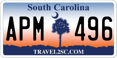 SC license plate APM496