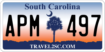 SC license plate APM497