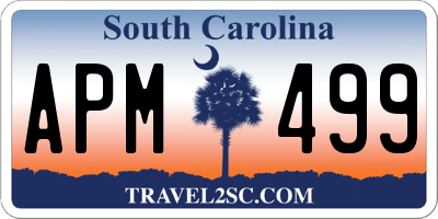 SC license plate APM499