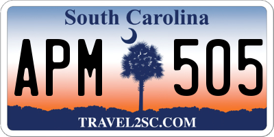SC license plate APM505