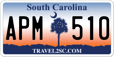 SC license plate APM510