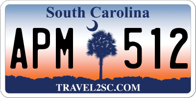 SC license plate APM512
