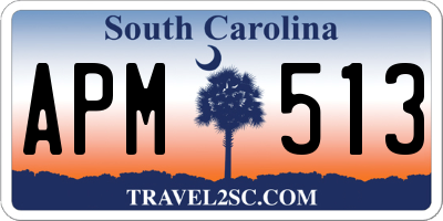 SC license plate APM513