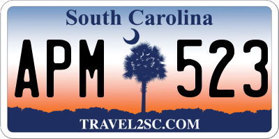 SC license plate APM523