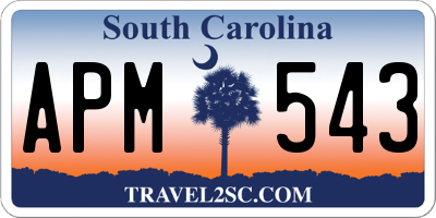 SC license plate APM543