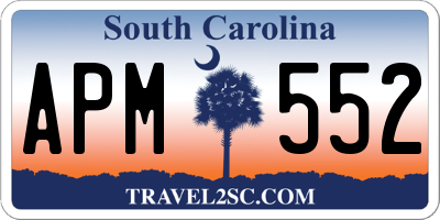 SC license plate APM552