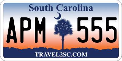 SC license plate APM555