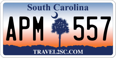 SC license plate APM557
