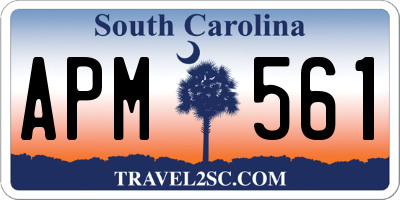 SC license plate APM561
