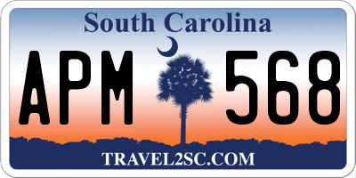 SC license plate APM568