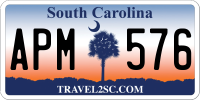 SC license plate APM576