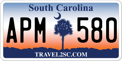 SC license plate APM580