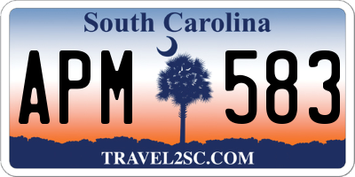 SC license plate APM583