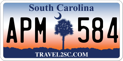 SC license plate APM584
