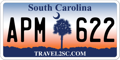 SC license plate APM622