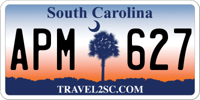 SC license plate APM627