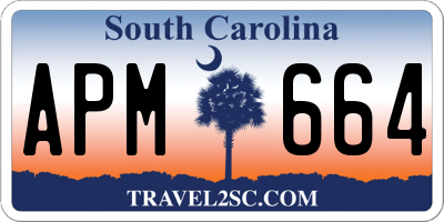 SC license plate APM664