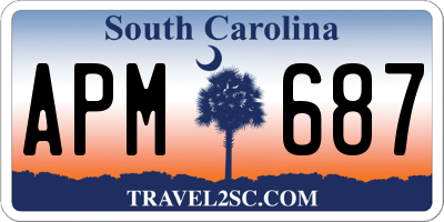 SC license plate APM687