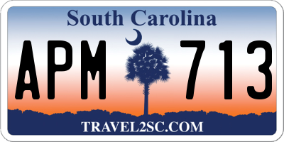 SC license plate APM713
