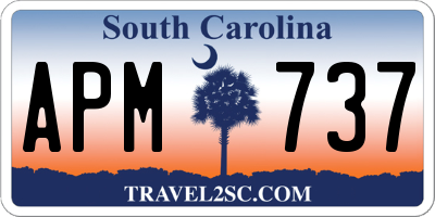 SC license plate APM737