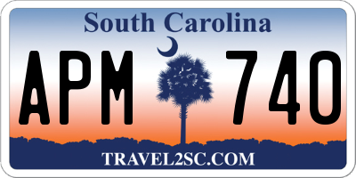 SC license plate APM740