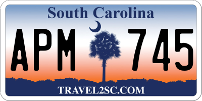 SC license plate APM745