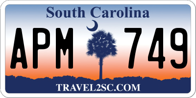 SC license plate APM749