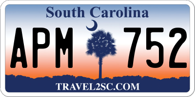 SC license plate APM752