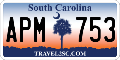 SC license plate APM753