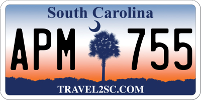 SC license plate APM755