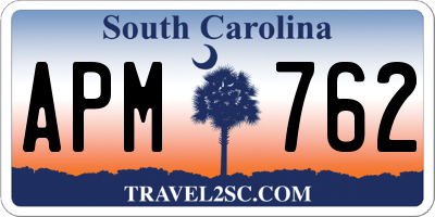 SC license plate APM762