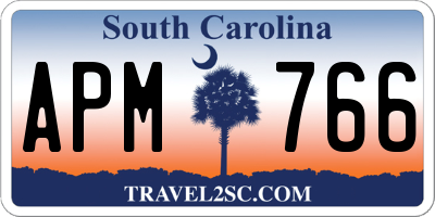 SC license plate APM766